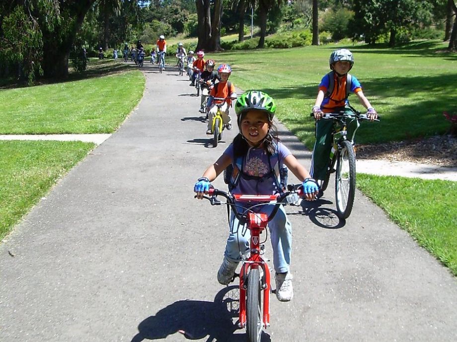 kids riding bikes